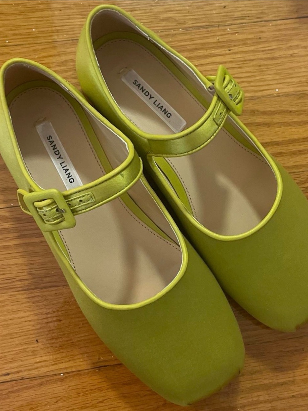 Sandy Liang Pointe Flats in Chartreuse Flats